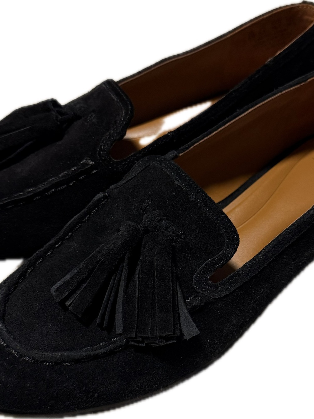 Black Suede Tassel Loafers